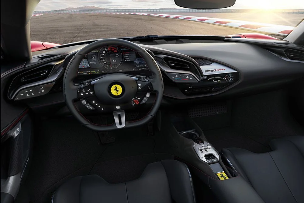 Ferrari SF90 Stradale driver-focused cockpit